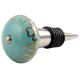 Sea Green Leaf Ceramic Wine Stopper