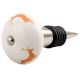 Orange Runing Rein Deer Pattern Ceramic Wine Stopper