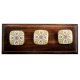 Golden Leaf Flower Square Ceramic Wooden Hooks