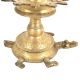 Bronze Peacock on Turtle Five Layered Oil Lamp