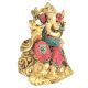 Brass Ganesha with Flute in His Hand