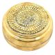 Flower Engraved Round Brass Roti Box
