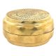 Flower Engraved Round Brass Roti Box