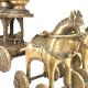 Brass Rath Driven by Two Horses Temple Toy