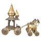 Brass Rath Driven by Two Horses Temple Toy