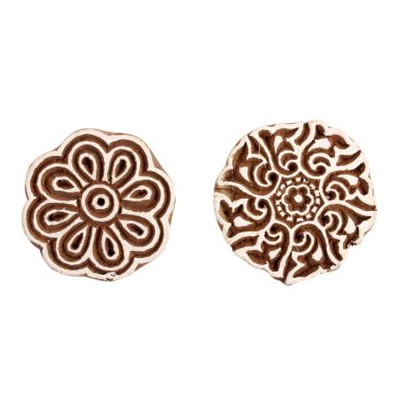 Set of 2 Piece New Mix Wooden Printing Block