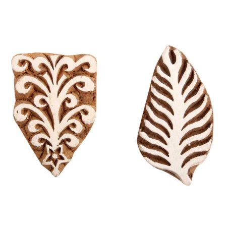 Set of 2 Piece New Mix Wooden Printing Block