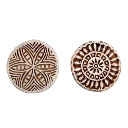 Set of 2 Piece New Mix Wooden Printing Block