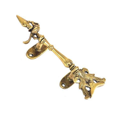 Engraved Handmade Peacock Door Handle