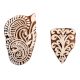 Set of 2 Piece New Mix Wooden Printing Block