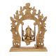Brass Ganesha Sitting On A Swing With Beautiful Prabhavali