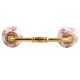 Pink Floral Crackle Ceramic Bridge Handle