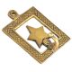 Brass Star Framed Single Wall Hook