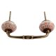 Peach Crackle Wheel Dresser Ceramic Bridge Handle