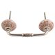 Peach Crackle Wheel Dresser Ceramic Bridge Handle