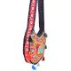 Navy Blue Red Semi Circle Elephant Embroidered Sling  Bag