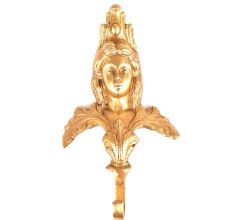 Brass English Lady Face Single Wall Hooks