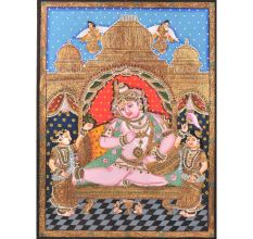 Krishna with Gopikas Tanjore Painting in Frame