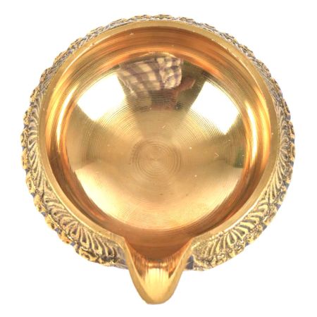 Hand Crafted Brass Kuber Diya 1.25 inch x 3.25 inch