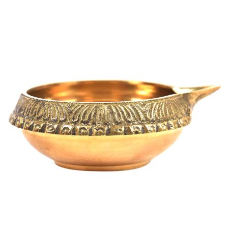 Hand Crafted Brass Kuber Diya 1.25 inch x 3.25 inch