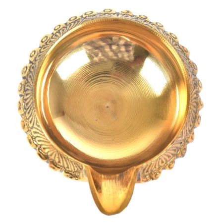 Hand Crafted Brass Kuber Diya 1.1 inch x 2.75 inch