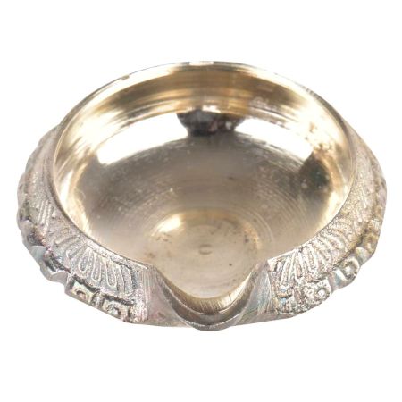 Brass Silver Finish Sacred Prayer kuber Deep Diya