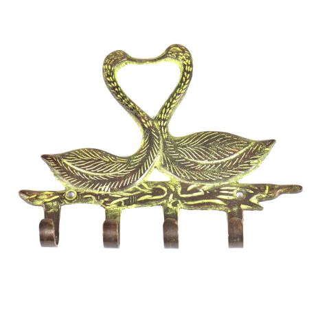 Brass 4 Hooked Swan Hooks