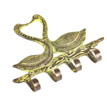 Brass 4 Hooked Swan Hooks