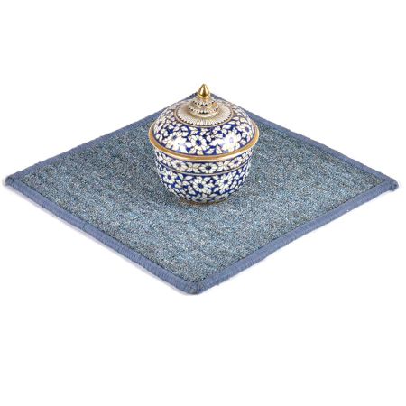 Sky Blue Handwoven Wollen Coaster