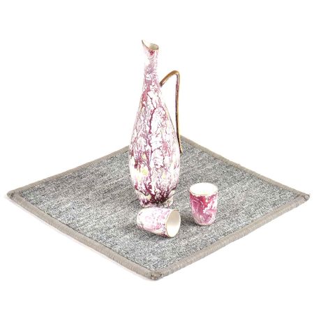 Grey Handwoven Wollen Coaster 