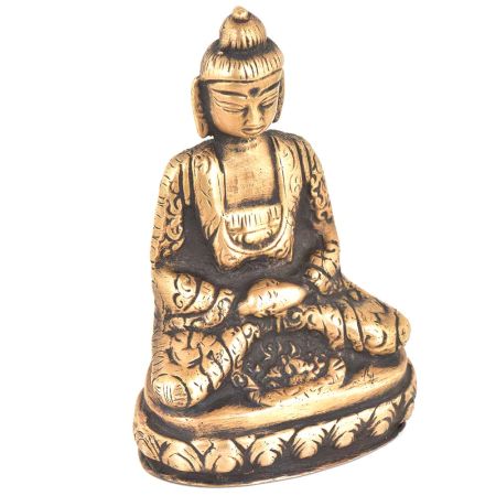 Bronze Buddha Sitting On A Raised Platform