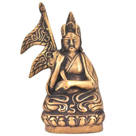 Bronze Nepalese Holding The Flag Of Nepal