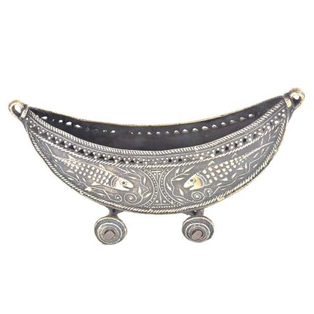 Bronze Boat Napkin Holder With Wheels