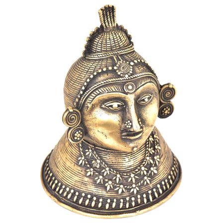 Bronze Tribal Queen Head Statue