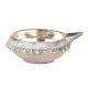 Etched Brass Kuber Diya With Silver Polish