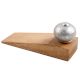 Silver Round Ceramic Wooden Door Stopper