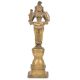 Brass Lady Holding A Diya In Her Hand And Is On A Raised Platform