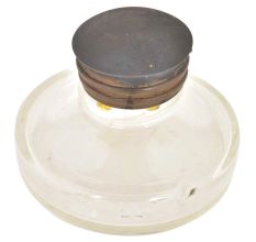 Unique Fine Disc Shape Glass Ink Pot