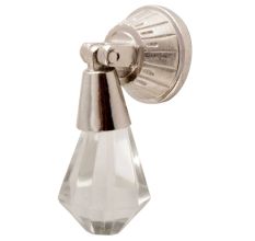 Clear Octagon Glass Pull Cabinet Knob