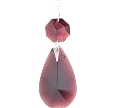 Purple Chandelier Crystal Hanging Drops Pendants Octagon Beads