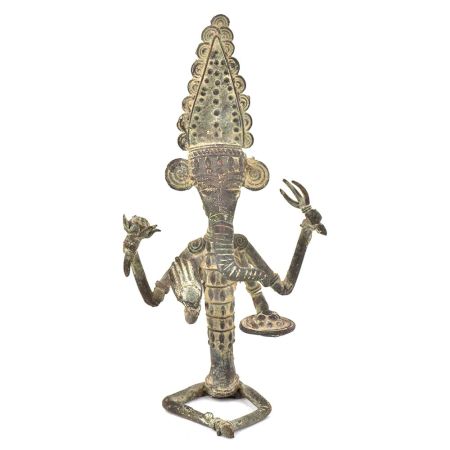 Bronze Tribal Ganesha Sitting
