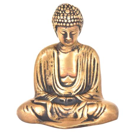 Brass Meditating Buddha Statue