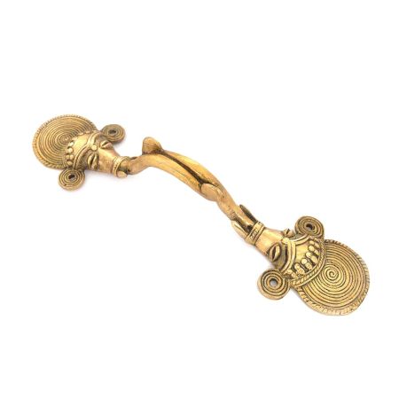 Brass 2 Faced Ganesha Handle