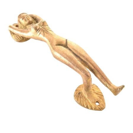 Lady Figurine Brass Door Handle