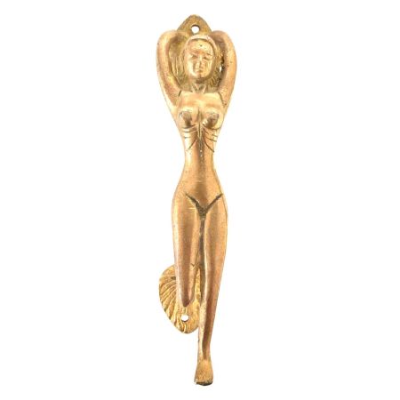 Lady Figurine Brass Door Handle