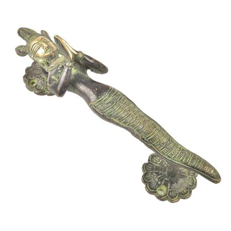 Bronze Naga Kanya Art Door Handle