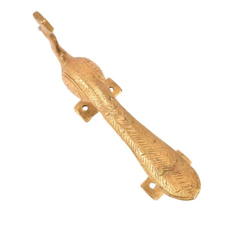 Golden Brass Peacock Door Handle