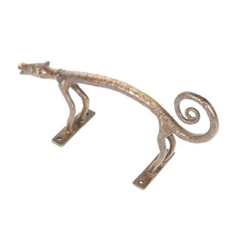 Vintage Brass Dog Statue Door Handle