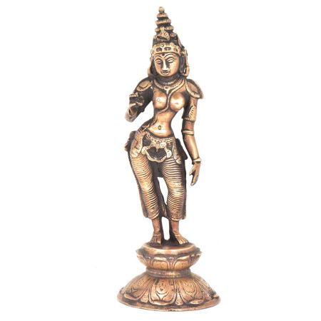 Â Standing Goddess Parvati Brass Statue