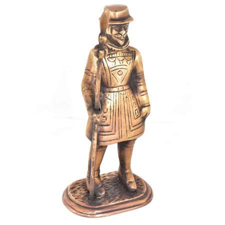 Brass Vintage British Soilder Statue